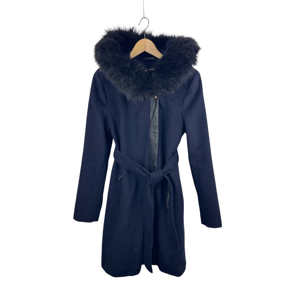 Karl Lagerfeld Wool-Blend Belted Coat